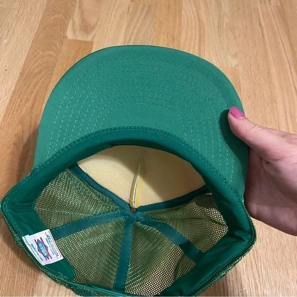 Vintage Fitzgerald’s Casino Trucker Rope Hat Mesh Snap Back Green White